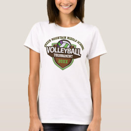 Camiseta Número do Ano do Torneio de Voleibol Personalizado