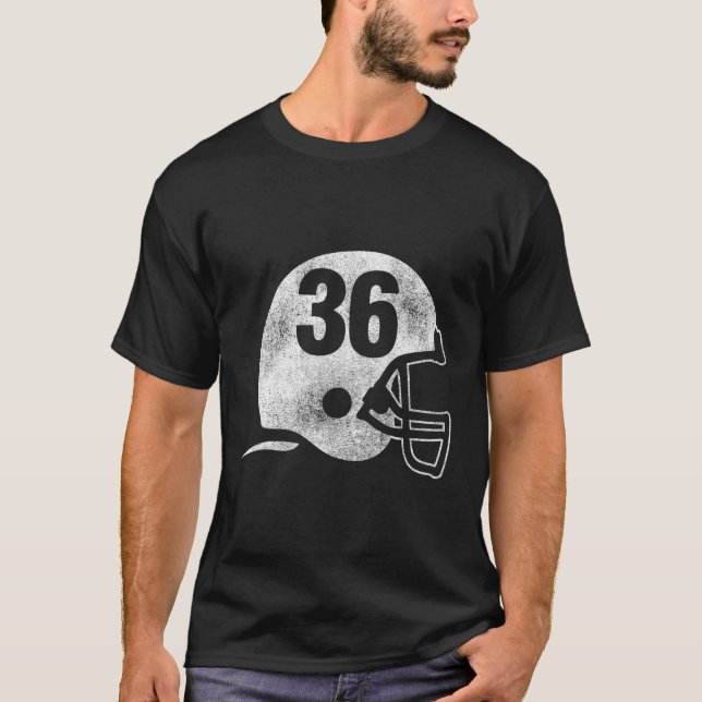 Camiseta Número do Capacete de Futebol 36 Jersey Player (Frente)