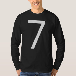 Camiseta Número do Dia 7 Monograma Fonte Poppins Inicial Al