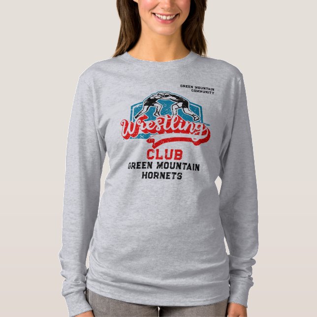 Camiseta Número do nome da escola do Clube da Equipe de Lut (Frente)