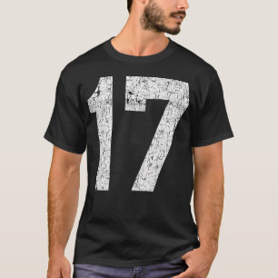 Camiseta Número do Uniforme da Jersey 17 Esportes Atléticos