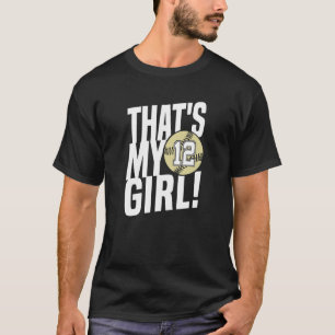 Camiseta Número Doze Essa é Minha Garota 12 Mãe de Softbol