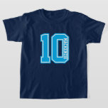 Camiseta Número e Nome Personalizados da Universidade<br><div class="desc">Fácil de fazer sua própria camiseta personalizada com número e nome da Ricaso - mude o texto para atender às suas necessidades. Uma ideia perfeita de presente pessoal ideal para aniversários . Disponível em uma grande variedade de estilos e cores, para crianças e adultos - para atender às suas necessidades....</div>