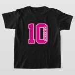 Camiseta Número e Nome Personalizados Varsity<br><div class="desc">Fácil de criar seu próprio número e nome Camiseta personalizada Varsity da Ricaso - altere o texto para atender às suas necessidades. Uma ideia perfeita de presente pessoal ideal para aniversários . Disponível em uma ampla gama de estilos e cores, para crianças e adultos - para atender às suas necessidades....</div>