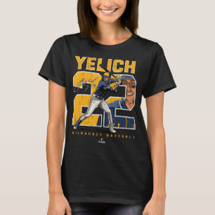 Camiseta Número e Retrato Christian Yelich Milwaukee MLB