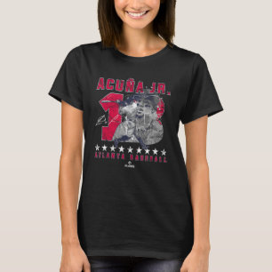 Camiseta Número e Retrato Ronald Acuna Jr Atlanta MLBPA