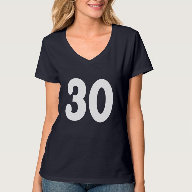 Camiseta Número elegante 30 (Frente)