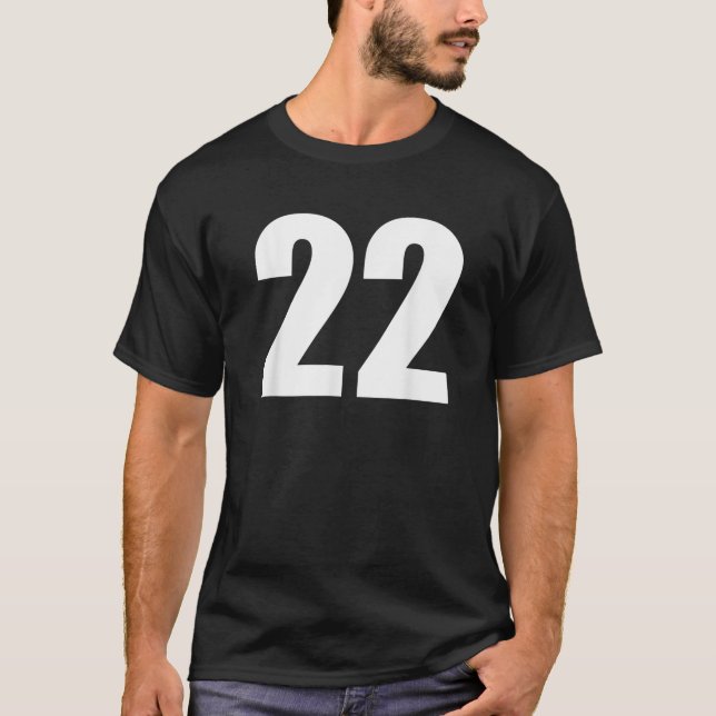 Camiseta Número Esportivo 22 Baseball Futebol Basketba (Frente)