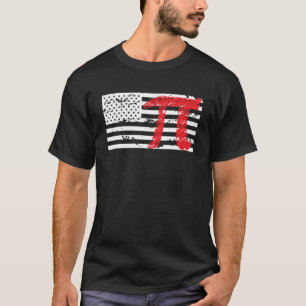 Camiseta Número Infinito Do Dia Pi Do Bandeira Americano Pi