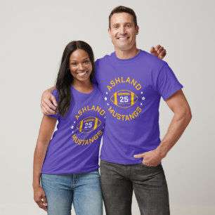Camiseta Número Jersey de jogador de futebol roxo e Dourado