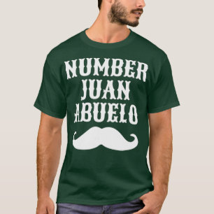 Camiseta Número Juan Abuelo EspanholMelhor Pai Mexicano