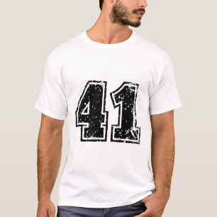 Camiseta Número nº 41 Equipe de desenho de vendas de quaren