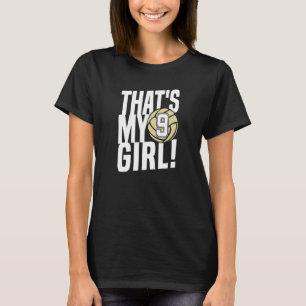 Camiseta Número Nove Essa é Minha Garota 9 Mãe de Volei Pa
