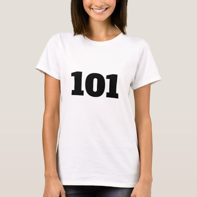 Camiseta Número personalizado 101 T-Shirt (Frente)