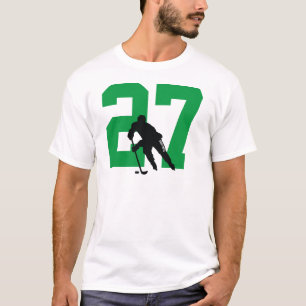 Camiseta Número Personalizado de Jogador de Hóquei Verde