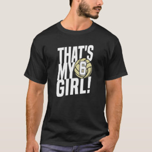 Camiseta Número seis, é a minha garota 6, a minha Pai de vo
