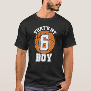 Camiseta Número Seis Esse é o Meu Menino 6 Mãe de Basquete