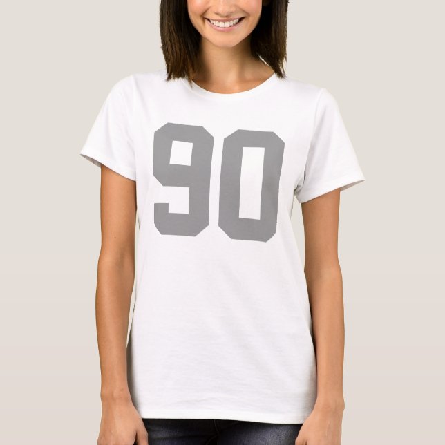 Camiseta Número Simples Noventa (Frente)