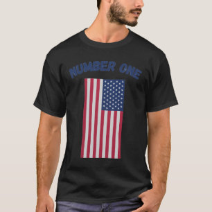 Camiseta Número Um Bandeira Americana Coleção Patriótica1