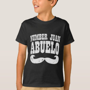 Camiseta Número Um Juan Abuelo Espanhol Dia dos Pais Mexica