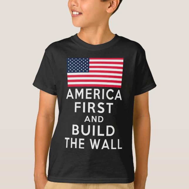 Camiseta Número Um Novamente E Construa Uma Parede (Frente)