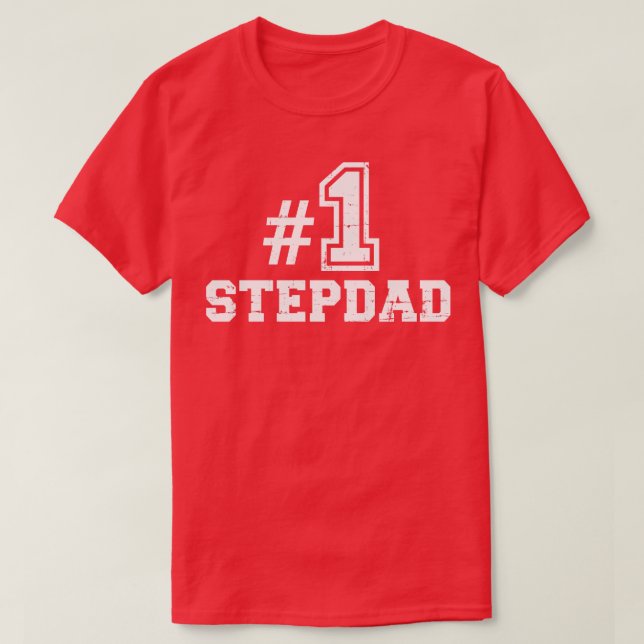 Camiseta Número um, padrasto número 1 (Frente do Design)