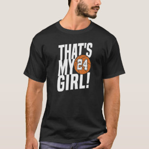 Camiseta Número Vinte e Quatro É a minha garota 24 jogadora