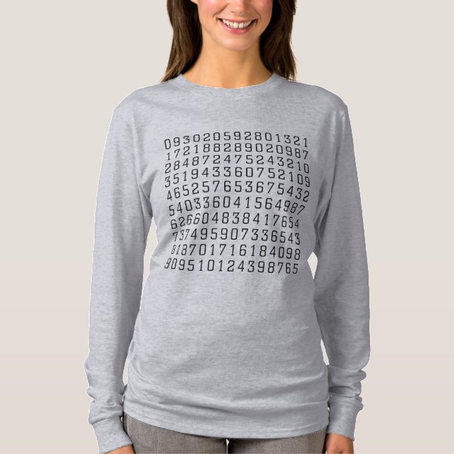 Camiseta Números aleatórios (Frente)