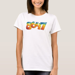 CAMISETA NÚMEROS ANTI-TRUMP COLORIDOS DE CAIXA DE CHUMBO 86