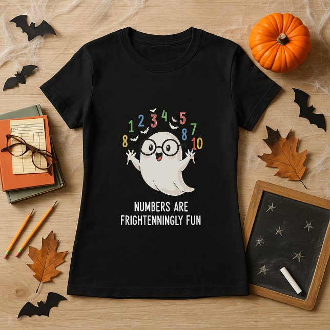 Camiseta Números bonitos de Halloween São Matemática Assust (Criador carregado)