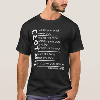 Camiseta Números de bênção Aarônicos 6 Moderno Edgy