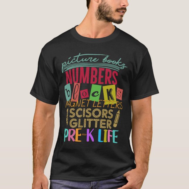 Camiseta Números de Livros de Imagens Bloqueia Adoravelment (Frente)