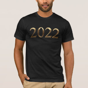 Camiseta Números de Ouro Faux Elegante do feliz ano novo 20