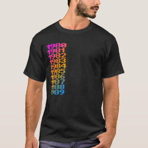 Camiseta NÚMEROS dos anos 80 do TIGRE de COREY