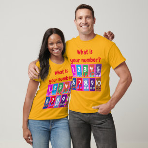 Camiseta Números matemáticos precoces 1 a 10 T-Shirt