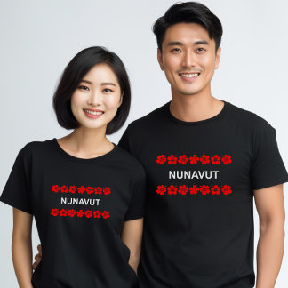 Camiseta Nunavut Aloha Banda Cor Vermelha Escura