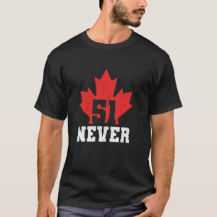 Camiseta Nunca 51º Estado Canadá Bandeira da Folha de Bordo