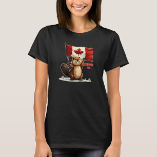 Camiseta Nunca 51, Canadá, canadense Flag Maple Leaf, Beave