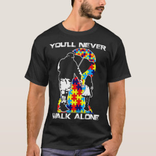 Camiseta Nunca Andas Sozinha Filha Pai Filho Autismo
