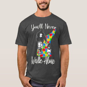 Camiseta Nunca Andas Sozinho Pai Filha Autismo