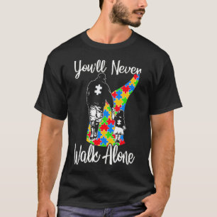 Camiseta Nunca Andas Sozinho Pai Filha Autismo