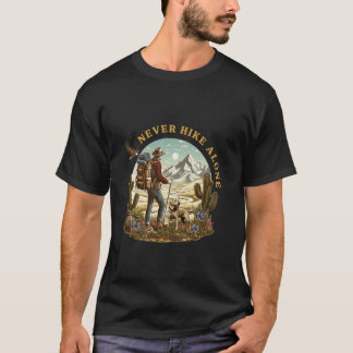 Camiseta Nunca Caminhe Sozinho Labrador Retriever Cão de Ca