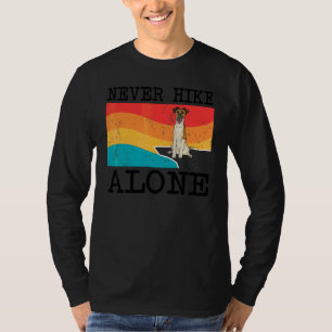 Camiseta Nunca Caminhe Sozinho Smooth Fox Terrier Gráfico d