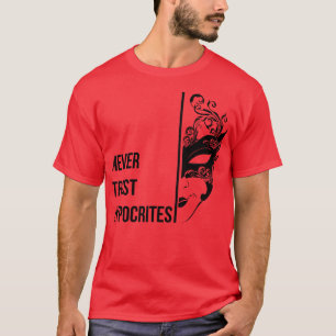 CAMISETA NUNCA CONFIE EM HIPOCRITOS