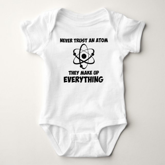 Camiseta Nunca confie um átomo (Frente)