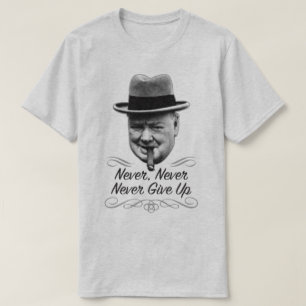 Camiseta Nunca dê acima a Winston o T inspirador da guerra