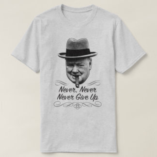 Camiseta Nunca dê acima a Winston o T inspirador da guerra
