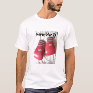 Camiseta Nunca dê acima o t-shirt das luvas de