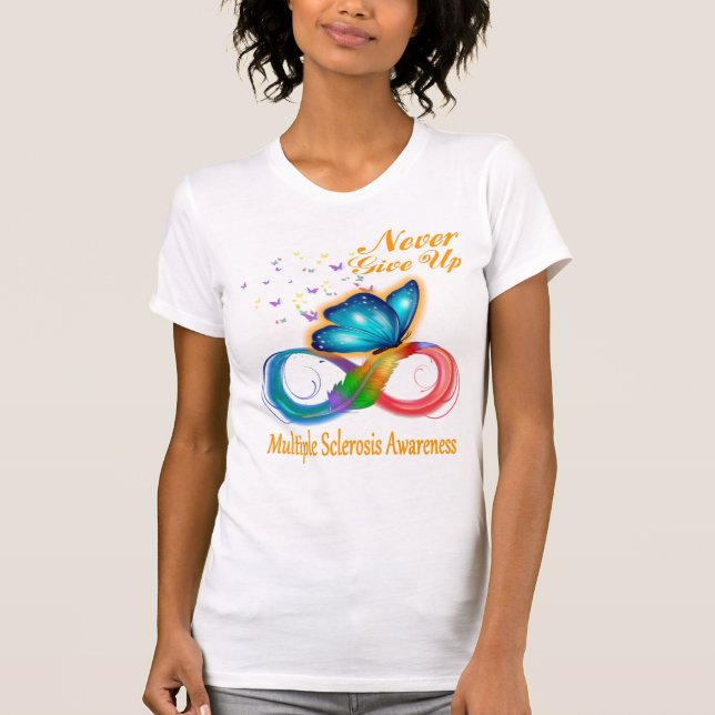 Camiseta Nunca Deixar De Sensibilizar Para A Esclerose Múlt (Frente)