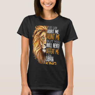 Camiseta Nunca Derrote-Me Forte Rei Libra Pais Zodiac